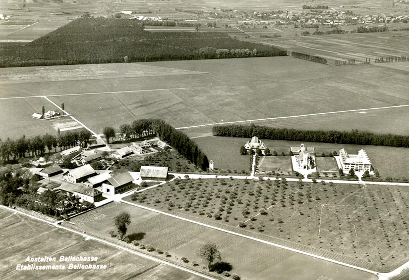 Aerial-view of the institutions of Bellechasse