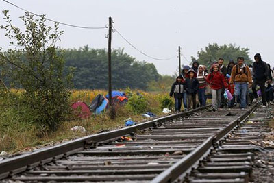 rails as most seen element of the European migrant and refugee crisis